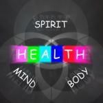 Health Of Spirit Mind And Body Displays Mindfulness Stock Photo