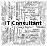 It Consultant Means Information Technology And Advisers Stock Photo