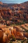 Sunlit Hoodoos In Bryce Canyon Stock Photo