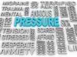 3d Image Pressure Concept Word Cloud Background. Business Concep Stock Photo