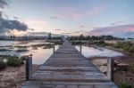 Wooden Passage Over The Water Stock Photo