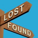 Lost Or Found Directions Stock Photo