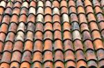 Clay Roof Tiles Stock Photo
