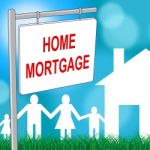 Home Mortgage Shows Real Estate And Borrowing Stock Photo