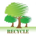Recycle Trees Shows Earth Friendly And Reuse Stock Photo