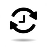 Clockwise Spinning Arrows Icon  Illustration Eps10 On White Background Stock Photo