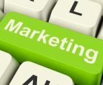 Online Marketing Key Stock Photo