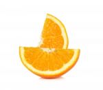 Slice Of Orange Fruit Isolated Stock Photo