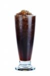 Cola With Glass Isolated On The White Background Stock Photo