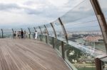 View From The Observation Deck Skypark Hotel Singapore Stock Photo
