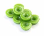 Group Of Green Multiple Scented Chinese Sweet On White Floor Stock Photo