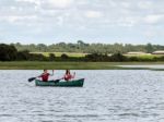 People Canoeing On The River Alde Stock Photo