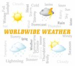 Worldwide Weather Represents Earth Forecast And Worldly Stock Photo
