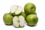 Fresh And Healthy Green Apples Stock Photo