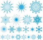 Snowflakes Icons Stock Photo