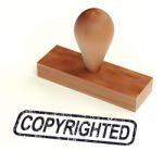 Copyrighted Rubber Stamp Stock Photo