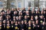 Cardiff Uk March 2014 - The Rock Choir Supporting Sport Relief D Stock Photo