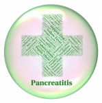 Pancreatitis Illness Means Disability Ailment And Indisposition Stock Photo