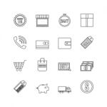 Online Shopping Outline Icon Stock Photo
