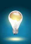 Brain Light Bulb Idea Concept Stock Photo