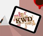 Kwd Currency Shows Foreign Exchange And Broker Stock Photo