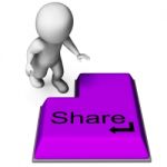 Share Key Means Posting Or Recommending On Web Stock Photo
