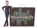 Responsibility Words Means Duty Responsibilities And Text Stock Photo