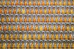 Wall Of Kuan Yin Statues Stock Photo