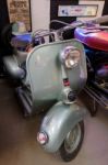 Old Vespa Scooter In The Motor Museum At Bourton-on-the-water Stock Photo