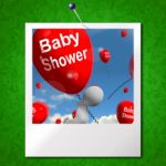 Baby Shower Balloons Photo Shows Cheerful Parties And Festivitie Stock Photo