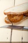 Organic Bread Over Rustic Table Stock Photo