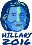 Hillary President 2016 Retro Stock Photo