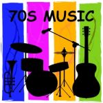 Seventies Music Or 1970s Songs And Soundtracks Stock Photo