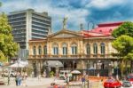 Facade Of The National Theatre Of Costa Rica In The Center Of Sa Stock Photo