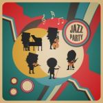 Abstract Jazz Band Poster Stock Photo