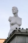 London - November 12 : Alison Lapper Pregnant Statue In Trafalga Stock Photo