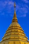 Golden Stupa Of Phra That Doi Suthep Temple, Chiang Mai, Thailan Stock Photo