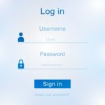 Login Screen Interface Username And Password Stock Photo