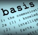 Basis Definition Means Principles And Essential Ideas Stock Photo