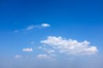 Beautiful Blue Sky With Clouds. Nature Background Stock Photo