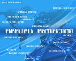 Firewall Protection Represents No Access And Encrypt Stock Photo