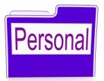 File Personal Means Confidentially Folders And Individually Stock Photo