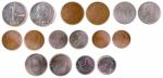 Different Old Belgian Coins Stock Photo