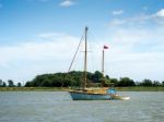 Yacht Moored On The River Alde Stock Photo