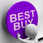 Best Buy Button Shows Top Quality Product Stock Photo