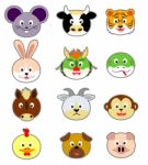 Icon For Twelve Animals Of Chinese Zodiac Stock Photo