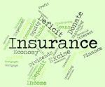 Insurance Word Indicates Covered Coverage And Contract Stock Photo