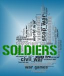 Soldiers Word Means Comrade In Arms And Army Stock Photo