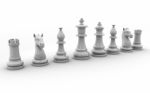 A Set Of Chess Pieces Stock Photo