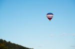 Hot Air Ballooning Over St Georgen In Austria Stock Photo